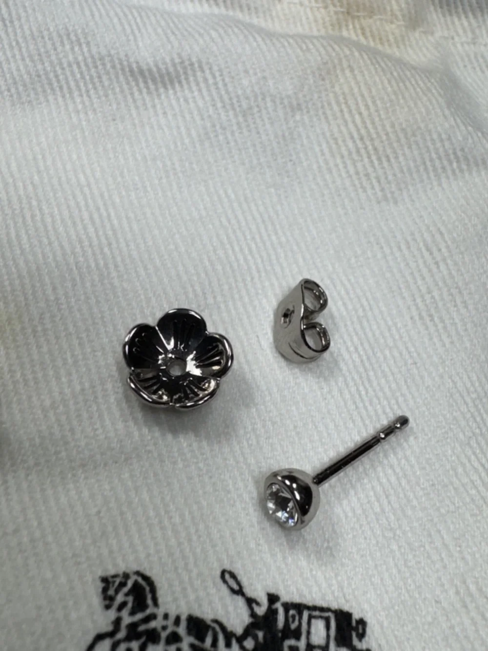NEW COACH TEA ROSE EARRINGS - Picture 5 of 8